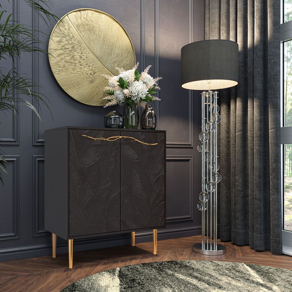 Комод Арт Колор leaves Стайл Голд с 2 полками коричневый