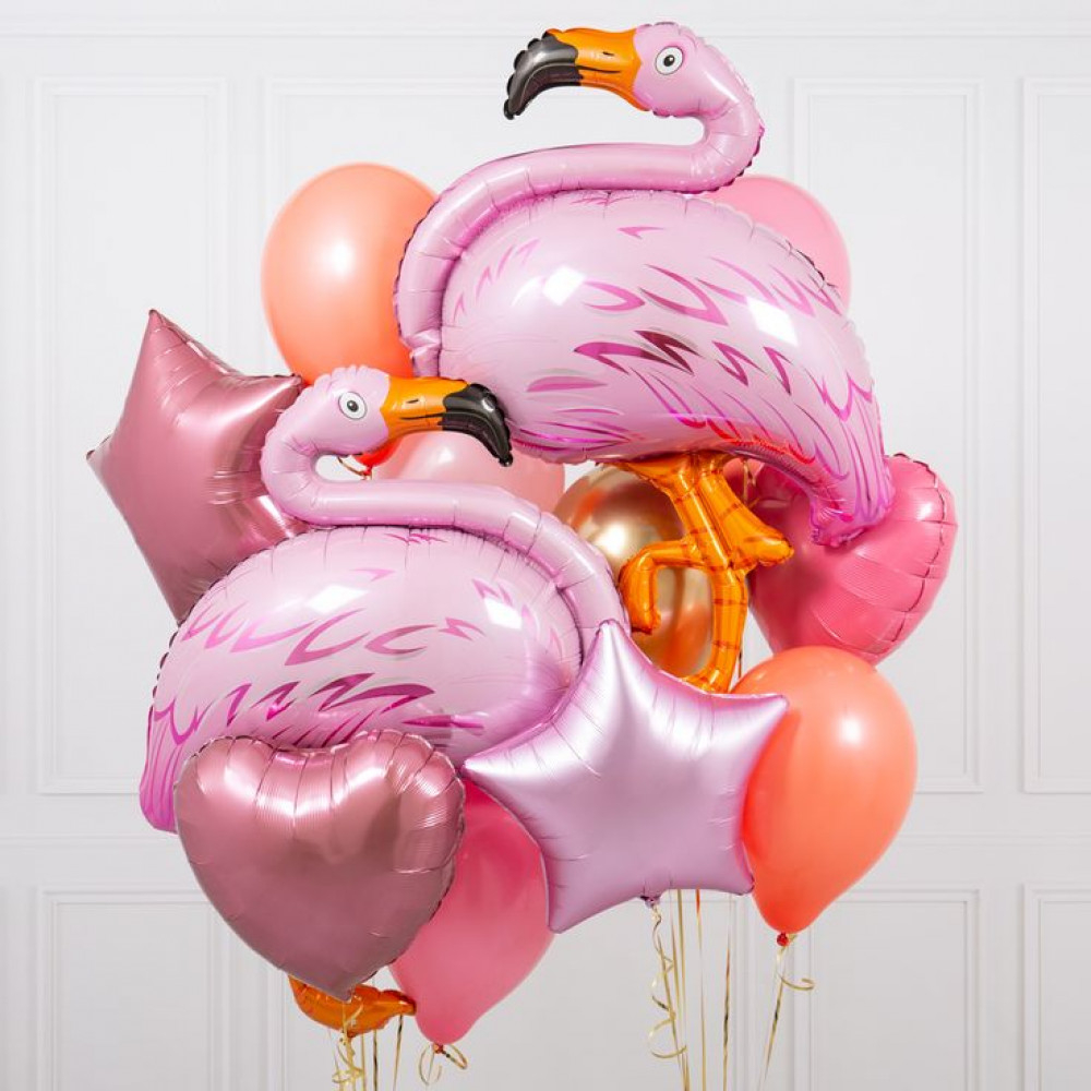 Сет шаров «Розовый фламинго»