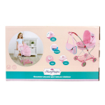 Коляска люлька "Зайка" 63*35*71см, белая коробка