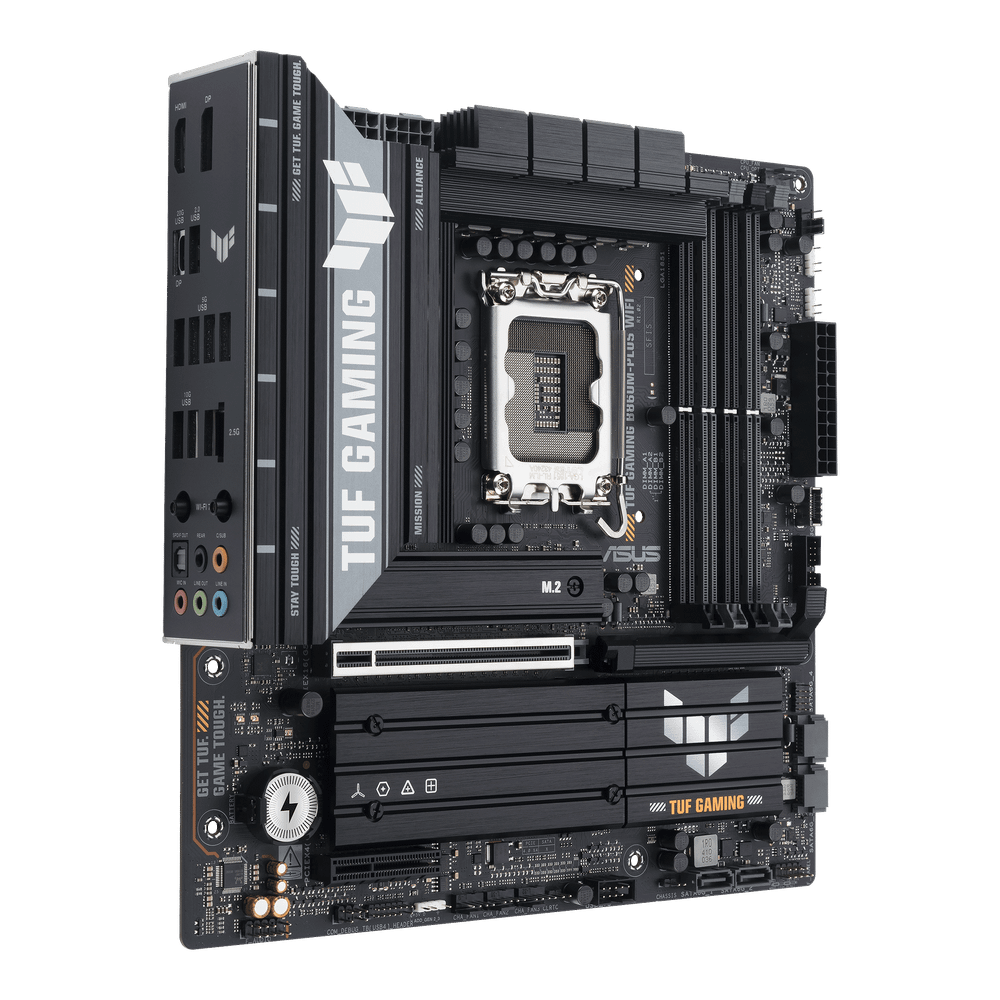 Материнская плата ASUS TUF GAMING B860M-PLUS WIFI, LGA1851 B860 4xDDR5 4xSATA 3xM.2 HDMI DP mATX