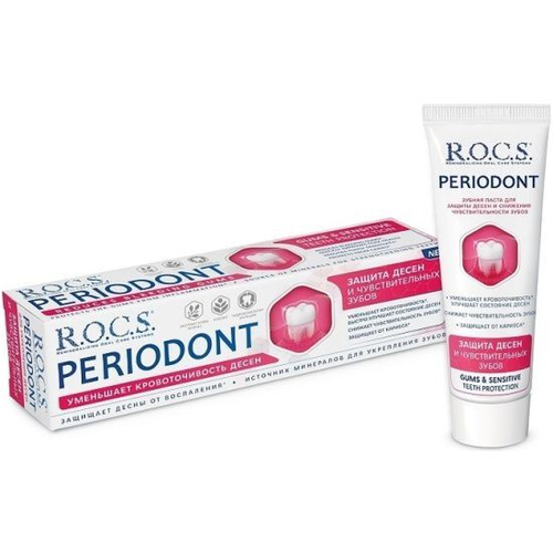 Зубная паста R.O.C.S. Periodont для защиты десен и чувствительных зубов, 94 г