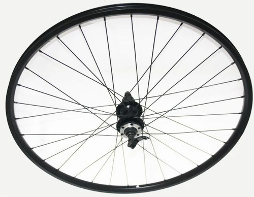 Колесо 27.5"зад.ал.дв.обод,ал.вт.черн.32Н Disk под трещетку ПП+эксц.