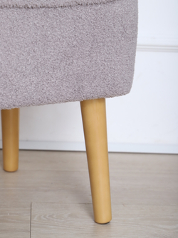 Пуф "Donatello" букле мех серый/натурал