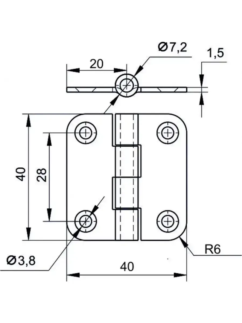 Петли накладные для диванов и шкафов