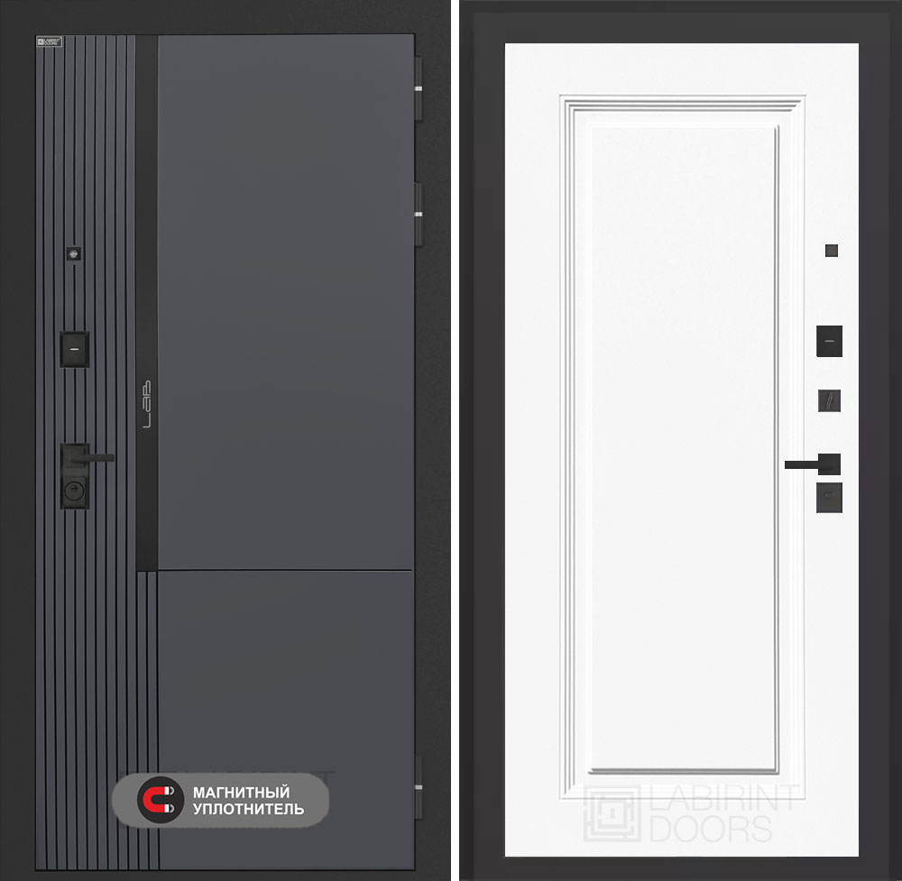 Входная дверь Лабиринт Лаб 2 Про - 27 Эмаль белая