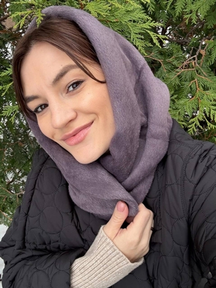 Капюшон с низким ворсом аметист