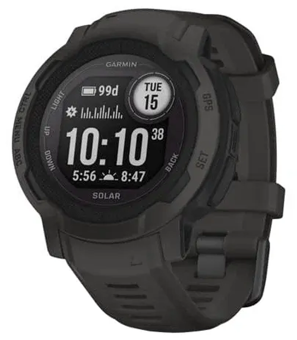 Умные часы Garmin Instinct 2 Solar, графитовый (Graphite)