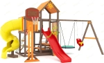 Детская площадка Панда Фани с балконом и трубой