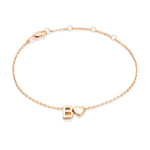 Браслет «Буква В» из красного золота