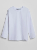 Лонгслив детский в школу белый