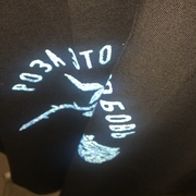 Лонгслив HOOK Роза, черный/синий рефлектив