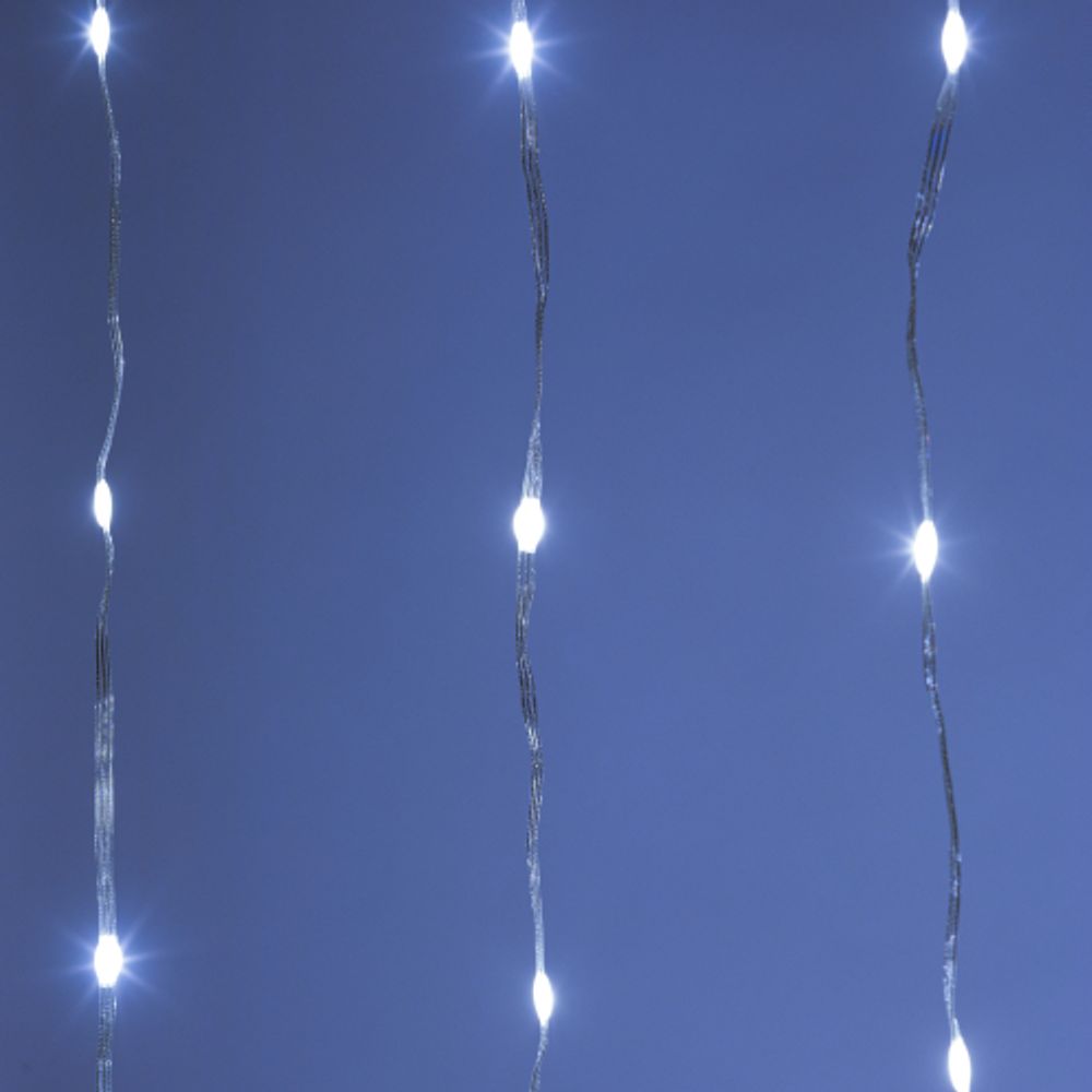 Светодиодная новогодняя гирлянда ЭРА ENIN-300WD занавес водопад холодный белый 3*2,8 м 280 LED IP20 | Гирлянды