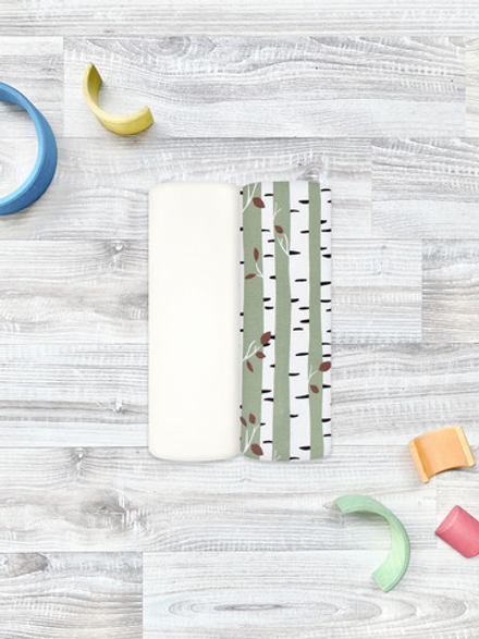 Сет из 2х пелёнок Mjölk Birch Trees/Ecru