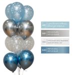 Шар (12"/30 см) Reflex, Зеркальный блеск, Синий (940), хром 50 шт.