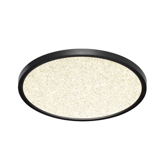 7662/32L MITRA LED SN 090 Светильник пластик/белый/черный LED 32Вт 3000/4000K D400 IP40 OMEGA BLACK