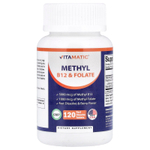Vitamatic, метил B12 и фолат, с ягодным вкусом, 120 быстрорастворимых таблеток
