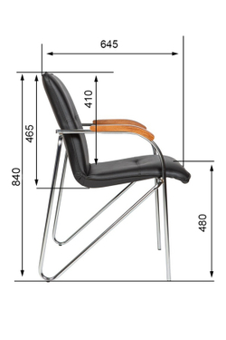 Стул для посетителей Самба хром