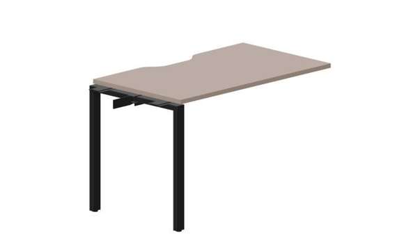 стол Strike 1180х680х750мм (с эргономичным вырезом) - приставной элемент