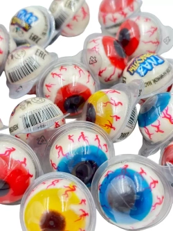 Мармелад жевател Глаз Дракулы с кислой начинкой (60шт/15г)