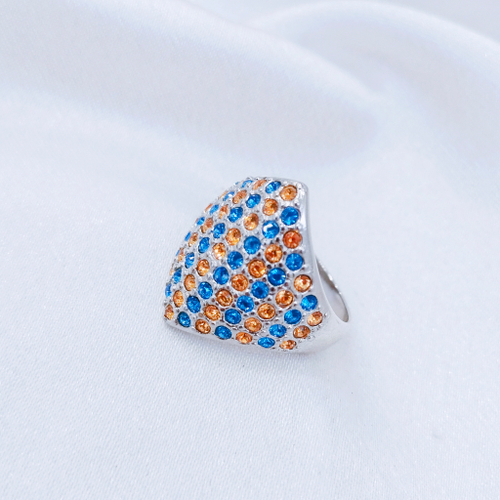 "Агапа" кольцо в родиевом покрытии из коллекции "Разноцвет" от Jenavi