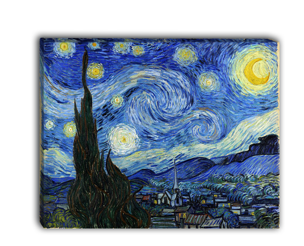 Картина для интерьера "Звездная ночь", художник Винсент Ван Гог, печать на холсте Настене.рф