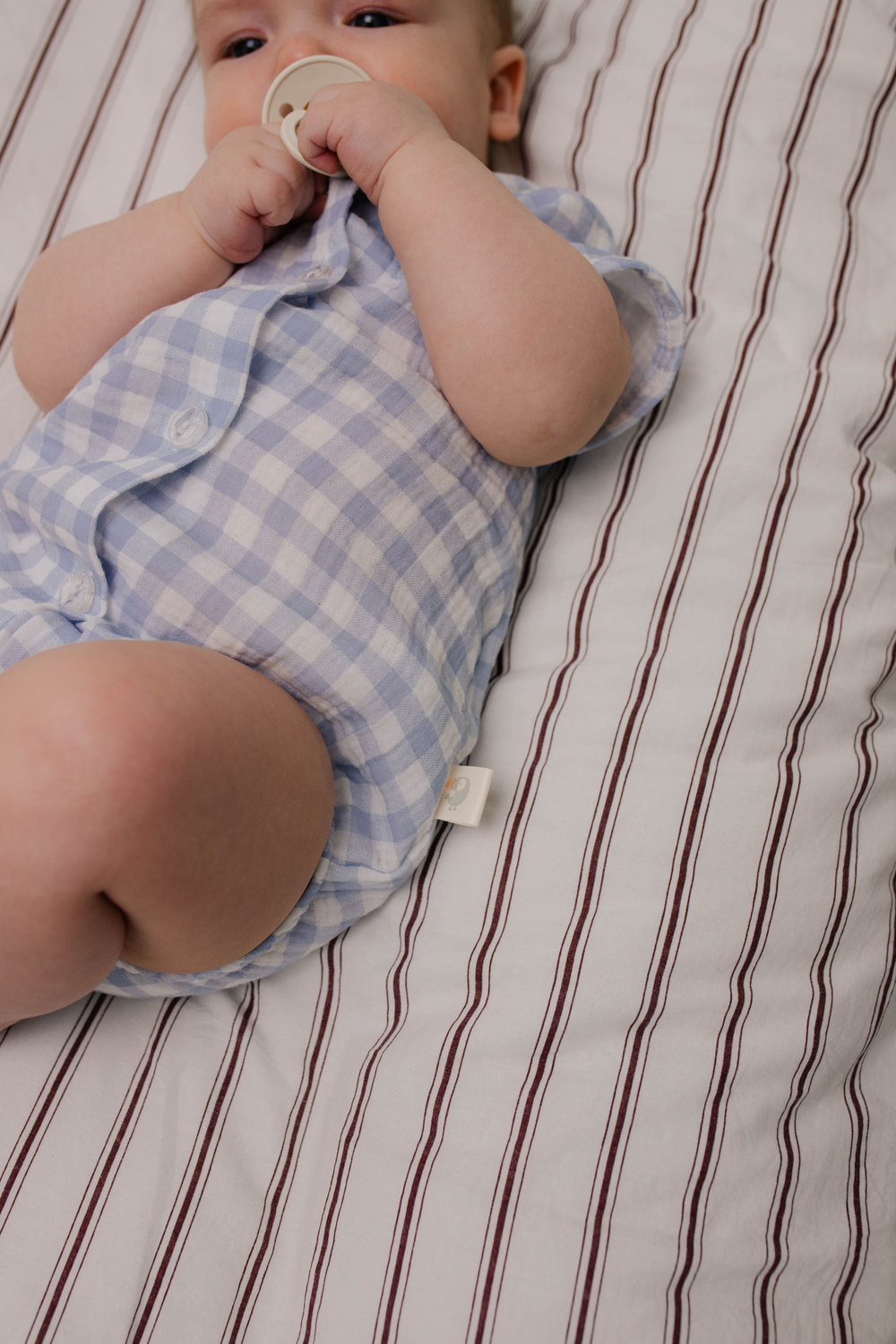 Боди из муслина (клетка синяя)