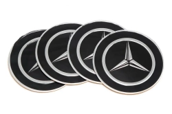 Наклейки на колпак 90мм Mercedes 4пр (металл) KOTA
