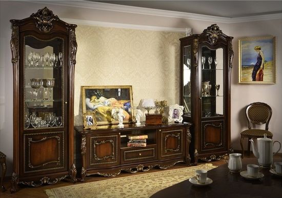 Гостиная модульная ДЖОКОНДА корень  глянец