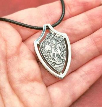 Подвес Георгий Победоносец с гайтаном