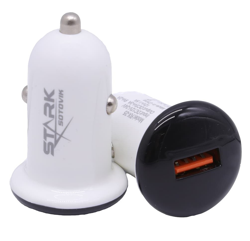 Автомобильный адаптер питания STARK RX-25 mini 1USB 3A (белый)