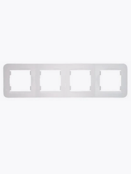 Рамка Makel Lillium Natural 4-постовая горизонтальная белая 05936