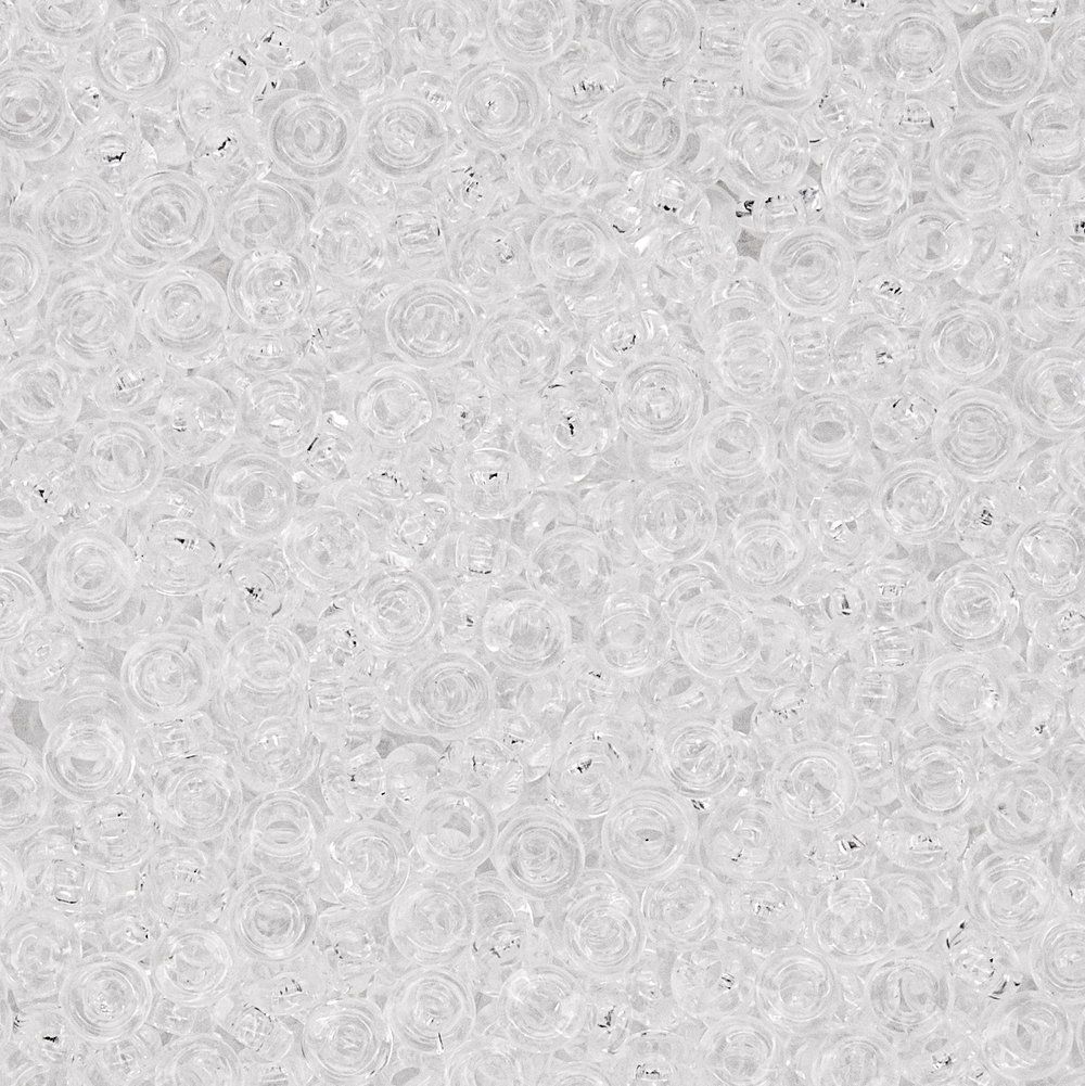 Японский бисер TOHO Demi 11/0 (№1), прозрачный глянцевый