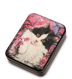 Народные промыслы ШК-55/167-B Шкатулка «Котик» исп. Лидяева