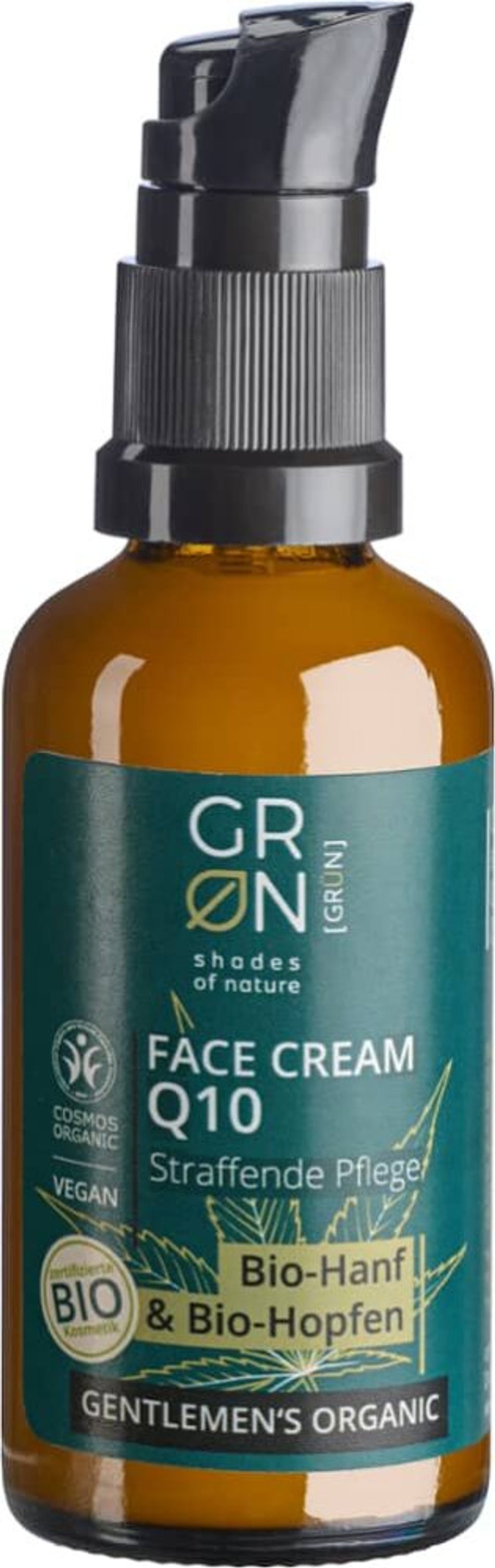 Крем для лица GRN с Q10, коноплей и хмелем, 50 мл
