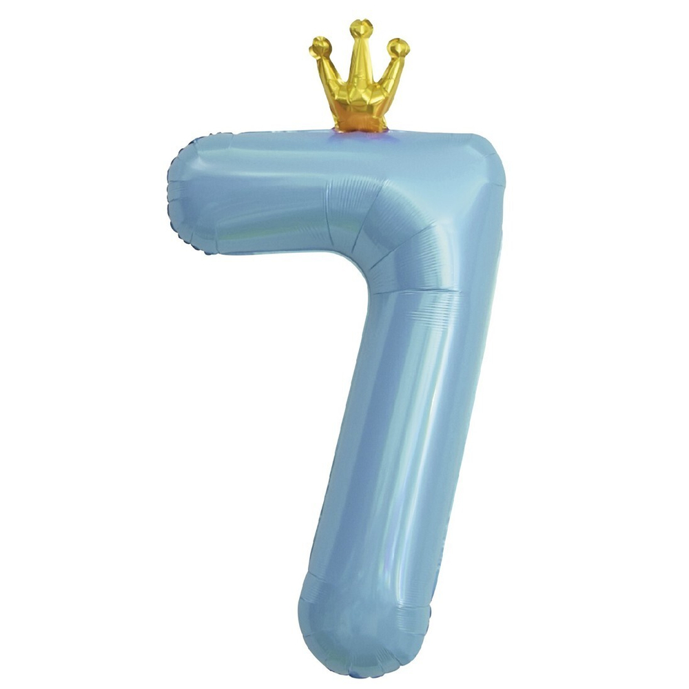 Фольгированные цифры с короной 102 см в ассортименте