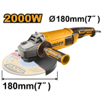Угловая шлифовальная машина (УШМ) INGCO AG200018 180 мм 2,0 кВт
