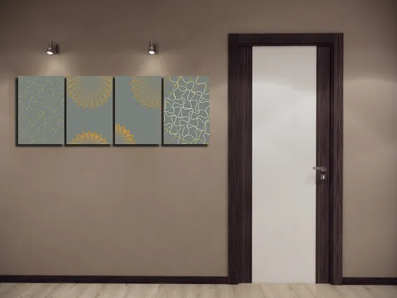 Модульная картина "Ар деко линии"