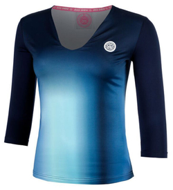Женская теннисная футболка с длинным рукавом Bidi Badu Spectrum V-Neck Longsleeve