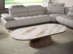 Журнальный стол 2160 из керамики в мраморной отделке и ореха