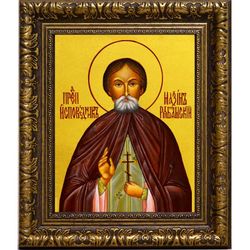 Максим Попов, исповедник Рябашский, иеромонах. Икона на холсте.