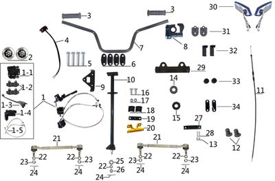 Запчасти к квадроциклу Motax Grizlik T200 | Grizlik T200 LUX. Рис. 2
