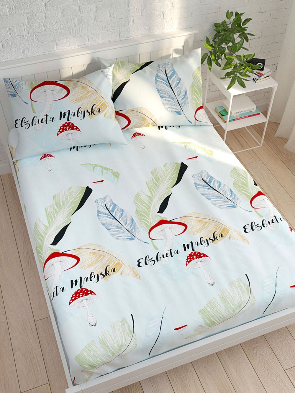 Постельное белье Полисатин Simple House "Autumn" семейное Наволочка 50х70 см 2 шт Простынь 240x215 см Пододеяльник 145x215 см 2шт