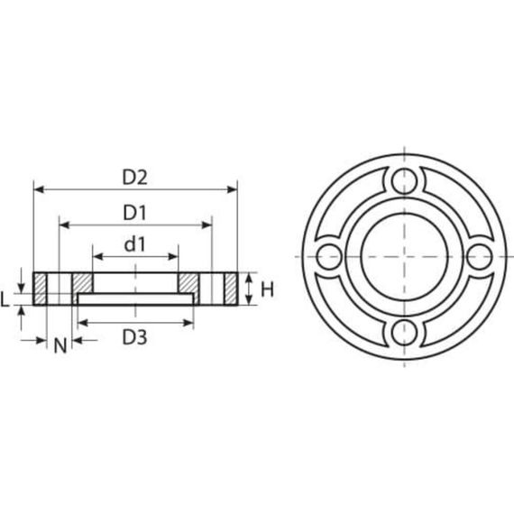 Фланец TEBO бел. PP-R пластиковый 110 (110 PN10/Ду 100), арт. 030090907 — (3)