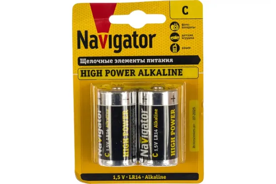 Батарейка Navigator C щелочь упаковка 2 штуки 38552