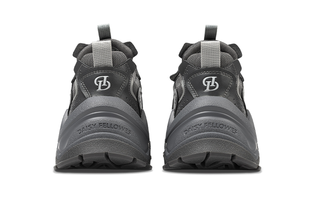 Daisy Fellowes Top Grain Cow Leather Chunky Sneakers Unisex Mist Sky Gray