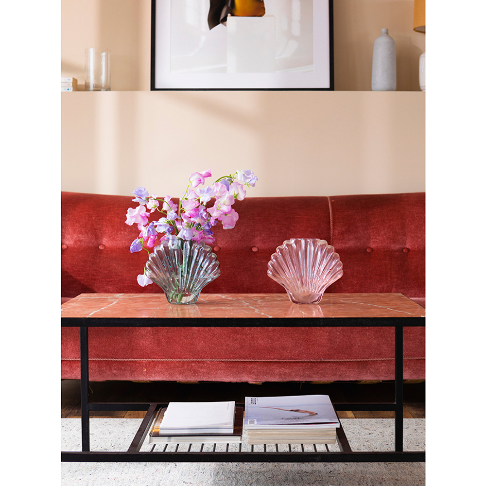 Ваза для цветов seashell, 20 см, голубая