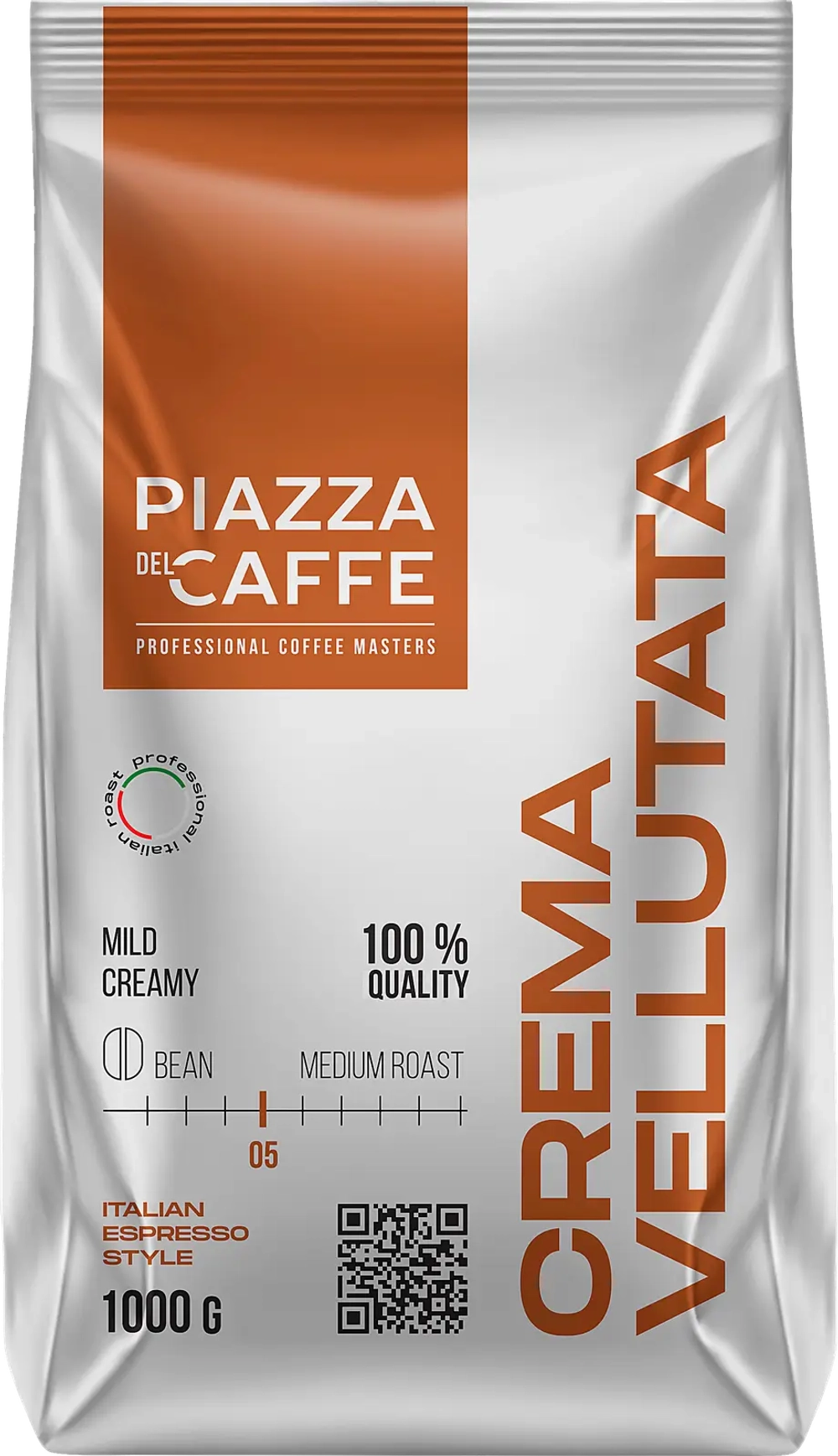 Кофе в зернах Piazza Del Cafe Crema Vellutata 900г/1кг