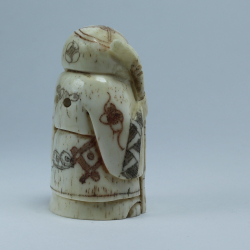 Нэцкэ Фукурокудзю с посохом и мешком риса