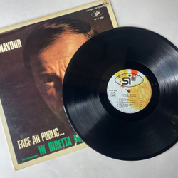 Винтажная виниловая пластинка LP Charles Aznavour Шарль Азнавур Face Au Public In Diretta All Olympia (Италия 1969)