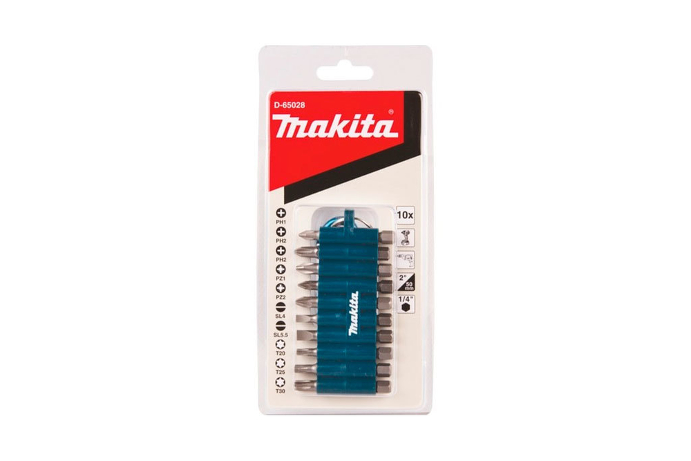 Набор насадок для шуруповёрта 10 штук Makita D-65028